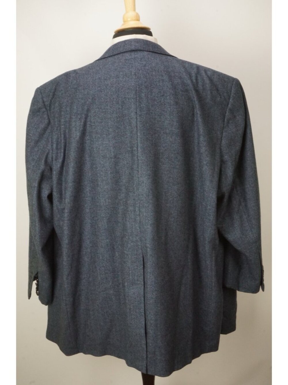 Oxxford Clothes Highest Quality Blue Herringbone Flannel Sport Coat Jacket 58L - Picture 5 of 9